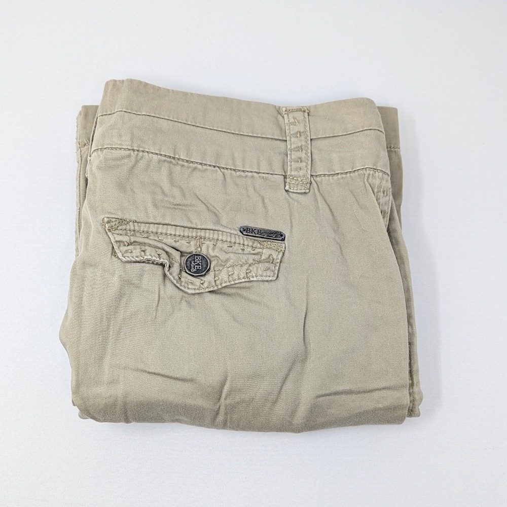 BKE Casuals Serena Khaki Pants Womens 31 Tan Straight Leg Cotton Blend 077370BKR - Picture 6 of 14